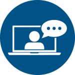 Webinar icon blue