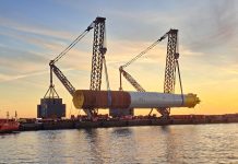 Mammoet tech moves XXL monopiles for offshore wind farm